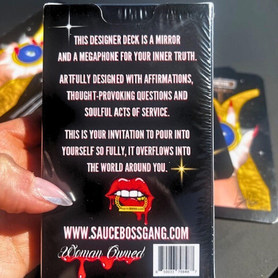 Sauce Boss Gang Confidence cards back view.