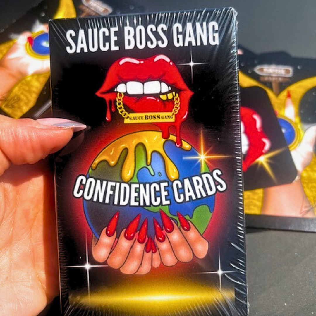 Sauce Boss Gang Confidence cards front view.