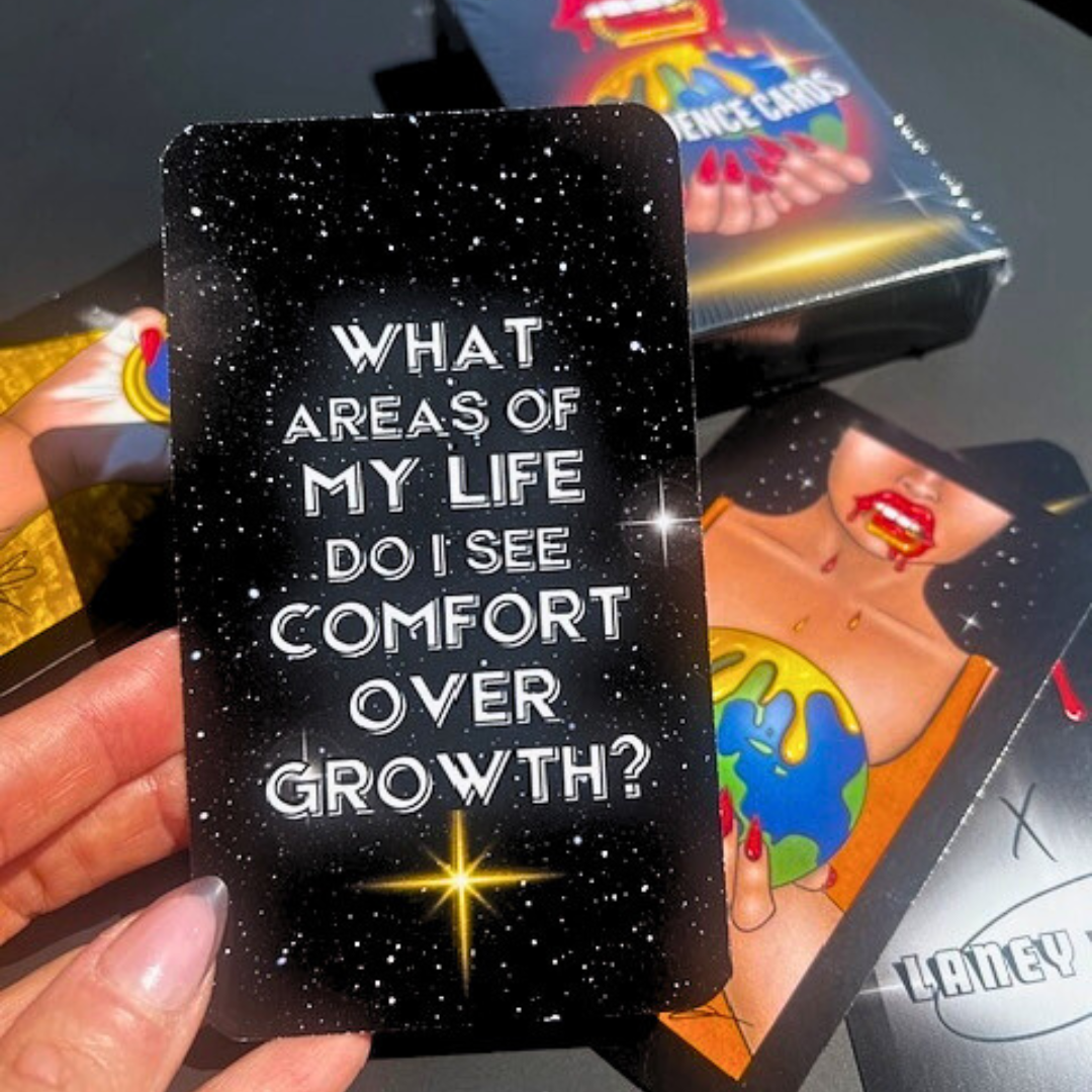 Sauce Boss Gang confidence cards on a table.