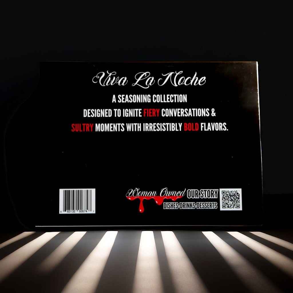 Viva La Noche seasoning set back view.