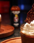 Sauce Boss Gang chipotle hot sauce chocolate mousse.