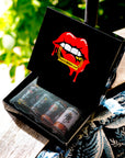 Sauce Boss Gang travel size hot sauce collection in gift box.