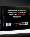 Sauce Boss Gang "The Whole Gang" hot sauce collection backside view in a gift box.