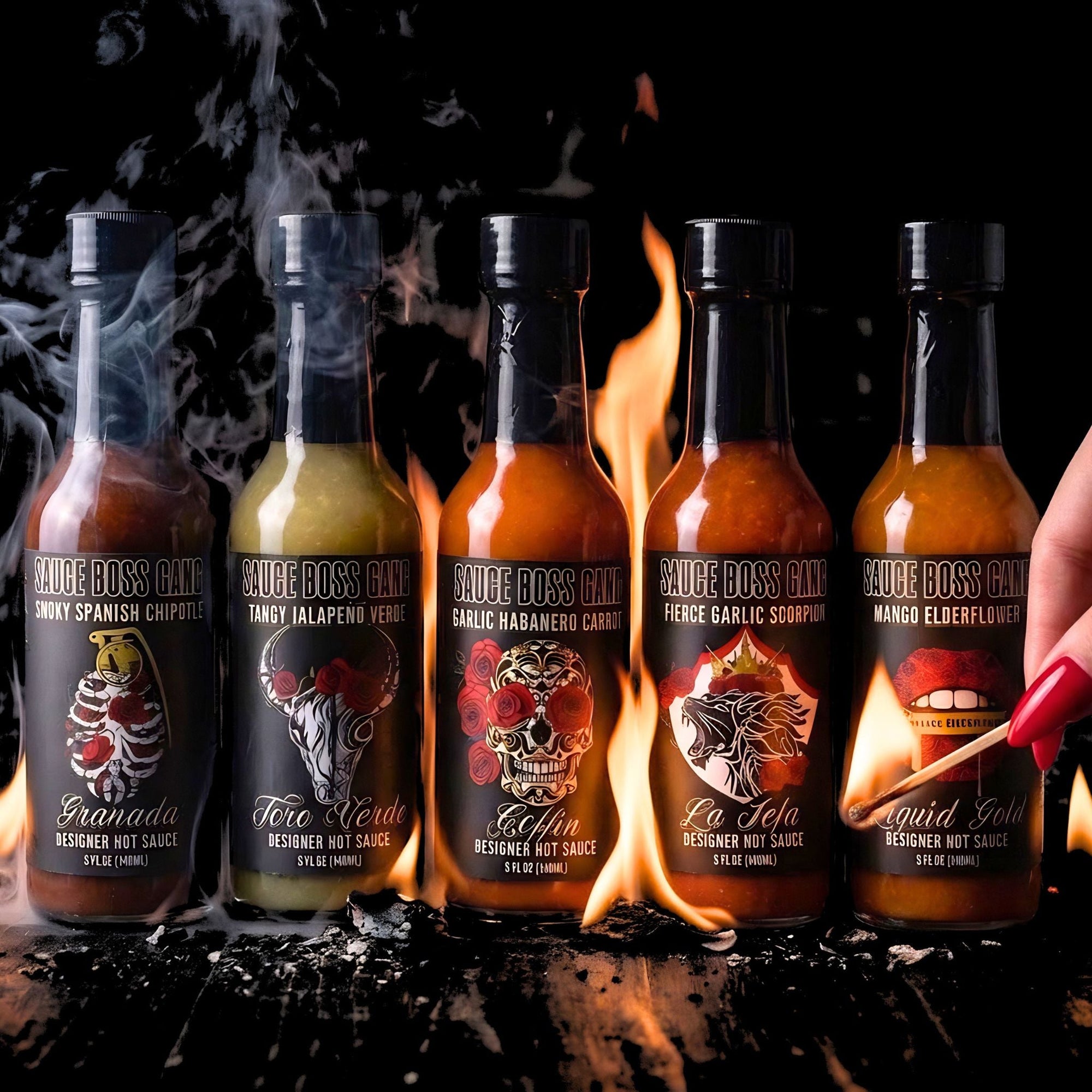 All natural garlic habanero hot sauce