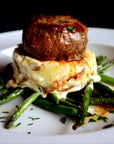 Steak topped with Volcanic Kiss seasoning.