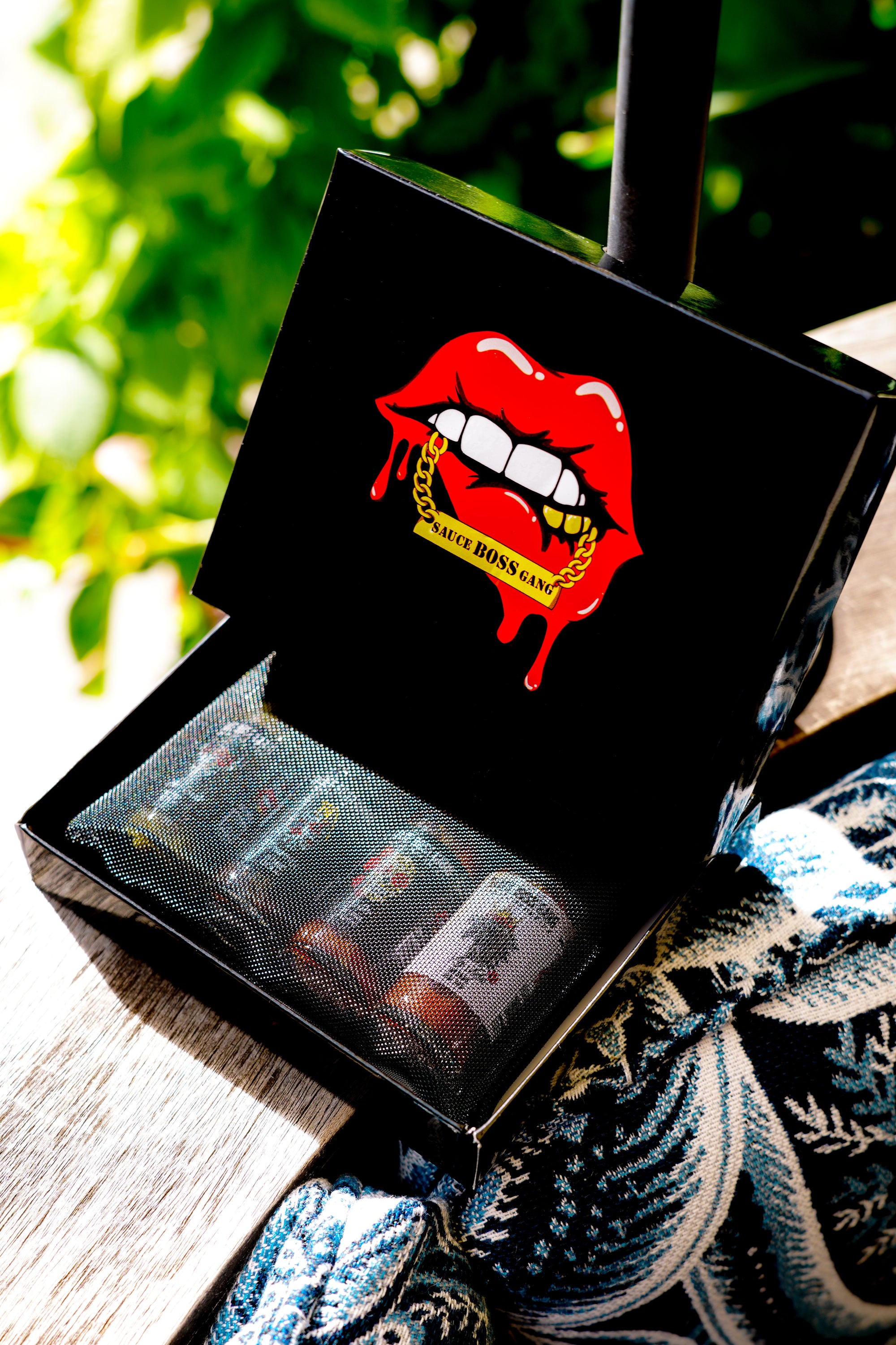 Travel size hot sauce collection in gift box.